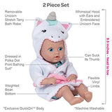 Adora Baby Bath Toy Unicorn, 8.5 inch Bath Time Baby Tot Doll with QuickDri Body