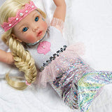 Paradise Galleries Reborn Mermaid Doll - Pearl Little Mermaid, 21 inches Head to Tail, Posable Tail