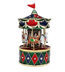 Revolving Animals Carousel Music Box - Plays "Ave Maria"