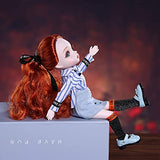 Aongneer BJD Dolls 1/6 Doll 12 Inch 28 Ball Joint Doll Fairy Dolls DIY Toy Gift 3D Eyes Rotatable Joints Lifelike with Soft Brown Wig Blue Dress Nice Shoes Beautiful Makeup Gift for Birthday-Chenxin