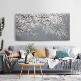 Wall Decor for Bedroom Canvas Wall Art Plum Prints Gray Painting Bathroom Art Work Modern Popular Wall Decorations Modern Flowers Easy to Hang Size 30x60