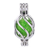 ZEEWELY 10pcs Fruit Silver plating Bead Cage Locket Pendant - Add Your Own Pearls, Stones, Rock