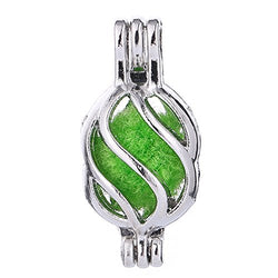 ZEEWELY 10pcs Fruit Silver plating Bead Cage Locket Pendant - Add Your Own Pearls, Stones, Rock