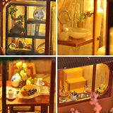 Kisoy Romantic and Cute Dollhouse Miniature DIY House Kit Creative Room Perfect DIY Gift for Friends, Lovers and Families (Peach Blossom Valley)