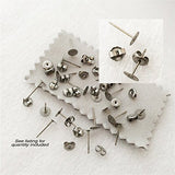 Titanium earring supplies,80 pcs.40- 6mm pad posts and 40 pcs. stainless backs,hypoallergenic