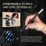 Black Widow Monarch Colored Pencils For Adults - 48 Coloring Pencils With Smooth Pigments - Best Color Pencil Set For Adult Coloring Books And Drawing.