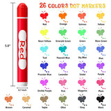 Shuttle Art Washable Dot Markers 26 Colors with Free Activity Book, Fun Art Supplies for Kids Toddlers and Preschoolers, Non Toxic Water-Based Paint Daubers, Dot Art Markers