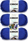 Caron Simply Soft Party Yarn - 3 Pack with Patterns (Royal Sparkle)