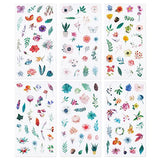 Molshine 12sheets (About 300pieces) Die-Cutting Stickers–Plant Flower Watercolor Series Decals for DIY,Diary Decoration,Laptops,Scrapbook,Luggage,Cars,Books,Sealing-6 Different Patterns x 2