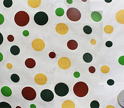 Polycotton Fabric Printed MULTI COLOR POLKA DOT / 60" Wide / Sold by the Yard