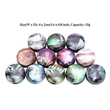 Alvivi 12Pcs Marble Metal Storage Tin with Lids Colorful Handmade Lip Jar Tin Candle Making Containers DIY Candle Kit Holder Multicolor B One Size