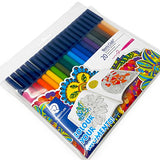 Staedtler - Noris Club 20 x Fibre Tip Colouring Pens and Matching Pencil Case - WP20AC