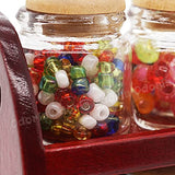 Odoria 1/6 Miniature Spice Rack with Jars Dollhouse Kitchen Accessories