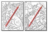 Unicorn Coloring Book: An Adult Coloring Book with Magical Animals, Cute Princesses, and Fantasy Scenes for Relaxation