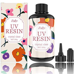 UV Resin - Improved 200g Crystal Clear Hard Ultraviolet Curing Epoxy Resin for DIY Jewelry Making, DIY Resin Mold - UV Glue Solar Cure Sunlight Activated Resin for Casting & Coating, Craft Decoration