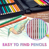 Zenacolor 72 Count Color Pencil Set with Case - Giant Pack of Colored Pencils for Adult Coloring and Arts and Crafts for Adults and Beginners - Artist Premium Colored Pencils Soft, Craft Supplies