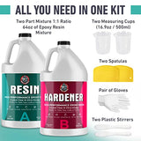 Beast Bond Epoxy Resin Kit, 1 Gallon High-Performance Epoxy Resin, Self-Leveling, Crystal Clear and Ultra-Glossy, Perfect for Table Tops, Crafts