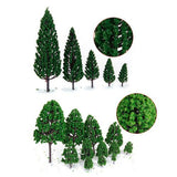 OrgMemory 29pcs Mixed Model Trees, 1.5-6 inch(4 -16 cm), Ho Scale Trees, Diorama Trees, Plastic Trees for Projects, Model Train Scenery with No Bases