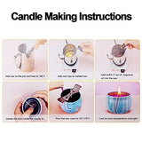 DIY Candle Making Kit by YOSICIL, Easily Create Candle Making Supplies Includes 4 Packs Beeswax, Wax Melting Pot, 100 Cotton Wicks, 4 Dye Powder, 9 Candle Tins and More