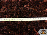 Rosette Satin Dark Brown Fabric By the Yard