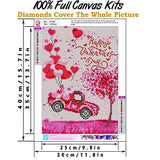 Diamond Painting Kits for Adults,Valentines Love Diamond Art, 5d Full Drill Painting with Diamonds Crystal Gem Arts and Crafts for Home Wall Decorations Valentine's Day Decor 11.8X15.7inch