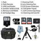 Canon EOS Rebel T7i Body Only Bundle + Canon T7i Camera Advanced Accessory Kit - Including