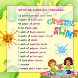 HOLICOLOR DIY Slime Kit, Crystal Clear Slime, Slime Making Supplies Include Glitter, Shells, Slime Charms, Foam Balls and Other Accessories