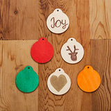 Unfinished Wood Ornaments - 48-Pack Round Wood Discs, Wood Circles, Ornaments, Wood Bauble,