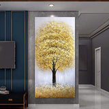 Yotree Paintings,24x48 Inch Lucky Tree Oil Hand Painting 3D Hand-Painted On Canvas Abstract Artwork Art Wall Decoration Abstract Painting for livingroom