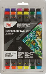 Zig Basic Colors Kurecolor Twin WS Marker Set 12/Pkg