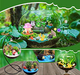 TCJJ 101 Pieces Miniature Fairy Garden Accessories, Miniature Garden Houses and Figurines DIY Micro Landscape Ornaments for Garden Dollhouse Potted Plant Bonsai Terrarium Decor (Pack of 101)