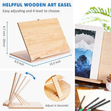 Easel Art Set, 40 Piece Painting Supplies with 1 Art Easel, 24 Acrylic Paint Set, 5 Painting Canvas, 12 Paint Brushes & Necessary Paint Set Tools, Art Supplies for Kids Adults Beginners Artists Pros…