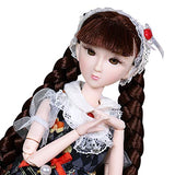 ICY Fortune Days 10 inch 1/6 Scale Journey Girl Series Ball Jointed Doll with Brown Hair, Wearing Austria Alpine Style Clothes, 18 Movable Joints, Best Gift for Girl(Saira)