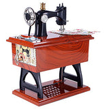 Ochine Sewing Machine Music Box Musical Retro Classical Desk Decor (M) Mother’s Day Gift