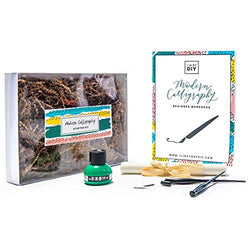 Calligraphy Kit - Starters Package Set. Simple Instructions & Tools. Master The Art of Handwriting. Become a Calligrapher Artist & Design Letters. Handlettering Hobbies Project Kit