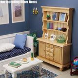 Odoria 1/12 Miniature Cupboard Hutch Bookcase Dollhouse Furniture Accessories, Burlywood