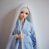 1/3 BJD SD Doll Wig High Temperature Synthetic Fiber Long Straight White Hair Wig for 1/3 1/4 1/6 BJD SD Doll