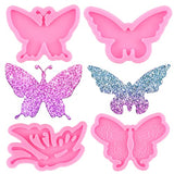 MIYAHOUSE Butterfly Molds Resin Casting Silicone Butterfly Keychain Molds Epoxy Resin Molds For DIY Backpack Luggage Pendant Epoxy Crafting Set Of 4