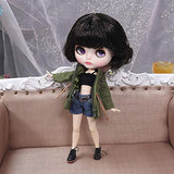 Fortune Days Customize Blythe (with Theme Suit), 12 Inch Doll with Hand Painted Eyelid and 19 Movable Joints Body(CUS001, 30cm)