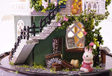 Flever Dollhouse Miniature DIY House Kit Creative Room with Furniture for Romantic Valentine's Gift (Look for A Star)