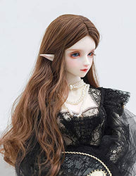 Clicked BJD Doll Centre Parting Curly Wig for 1/3 1/4 1/6 Dolls DIY Supplies Doll Making DIY Accessory,B,1/3