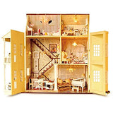 Flever Dollhouse Miniature DIY House Kit Manual Creative with Furniture for Romantic Artwork Gift-Great Villa (Fairy Homeland)