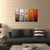 Wieco Art Hand Painted Canvas painting Art Work, 5 pcs