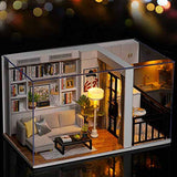 CUTEBEE Dollhouse Miniature with Furniture, DIY Wooden Dollhouse Kit Plus Dust Proof , 1:32 Scale Creative Room Idea (Vitality Life)