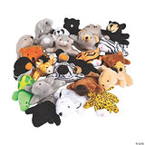 25 Pack Mini Zoo Plush Animal Set, Jungle Animal Plush Toys Great for Jungle Theme Party Supplies Puppy Party Plus, Party Favors, Giveaways