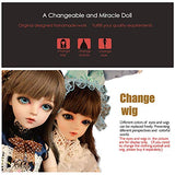 ROCK1ON BJD Doll 1/3 SD Dolls 60CM 23.6 Inch 26 Jointed Doll DIY Toys with Full Set Clothes Shoes Wig Makeup Best Gift for Girls Woman with Gift Box (Iris)