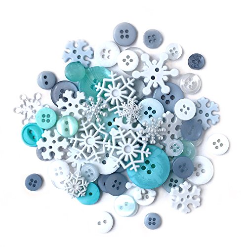 Buttons Galore 50-Value Pack Snowflakes Button