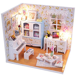 WADILE DIY Miniature Dollhouse Kit, DIY House Kit with Dust Proof and Music Movement, Best Gift for Adults and Teens Over 14 Years Old