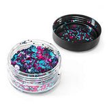 ARTEZA Multi-Purpose Chunky Holographic Glitter Jars (Set of 2 Colors: Mermaid Rain & Electra - 5 g Each)