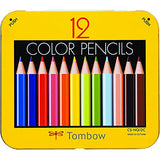 Tombow Mini Colored Pencil Set in Metal Tin, 12-Pack